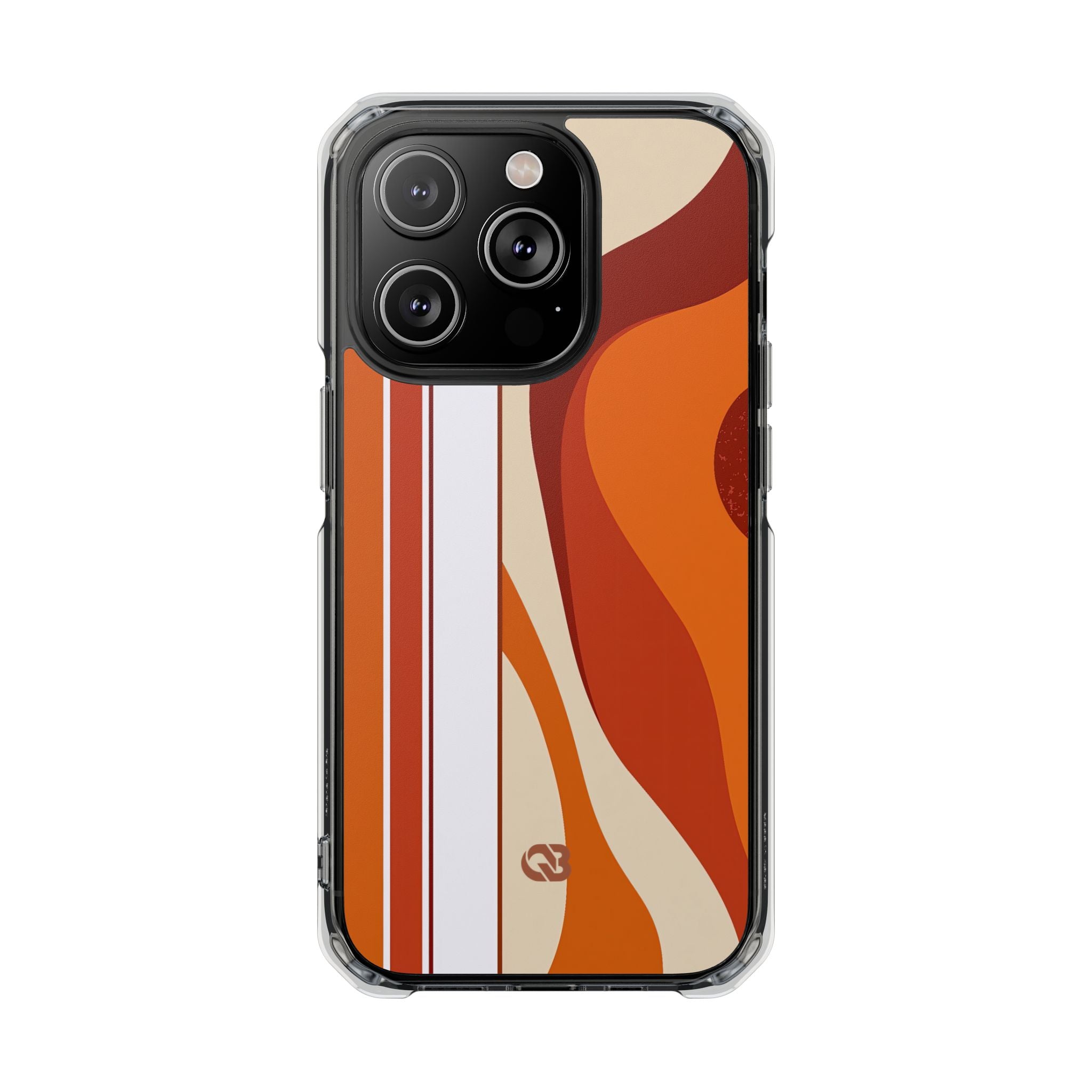 Orange Impact MagSafe Phone Case for iPhone - Terracotta Metro Line