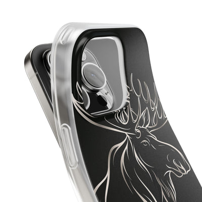 Nordic Moose Contour · Lite Phone Case for iPhone ·  Black