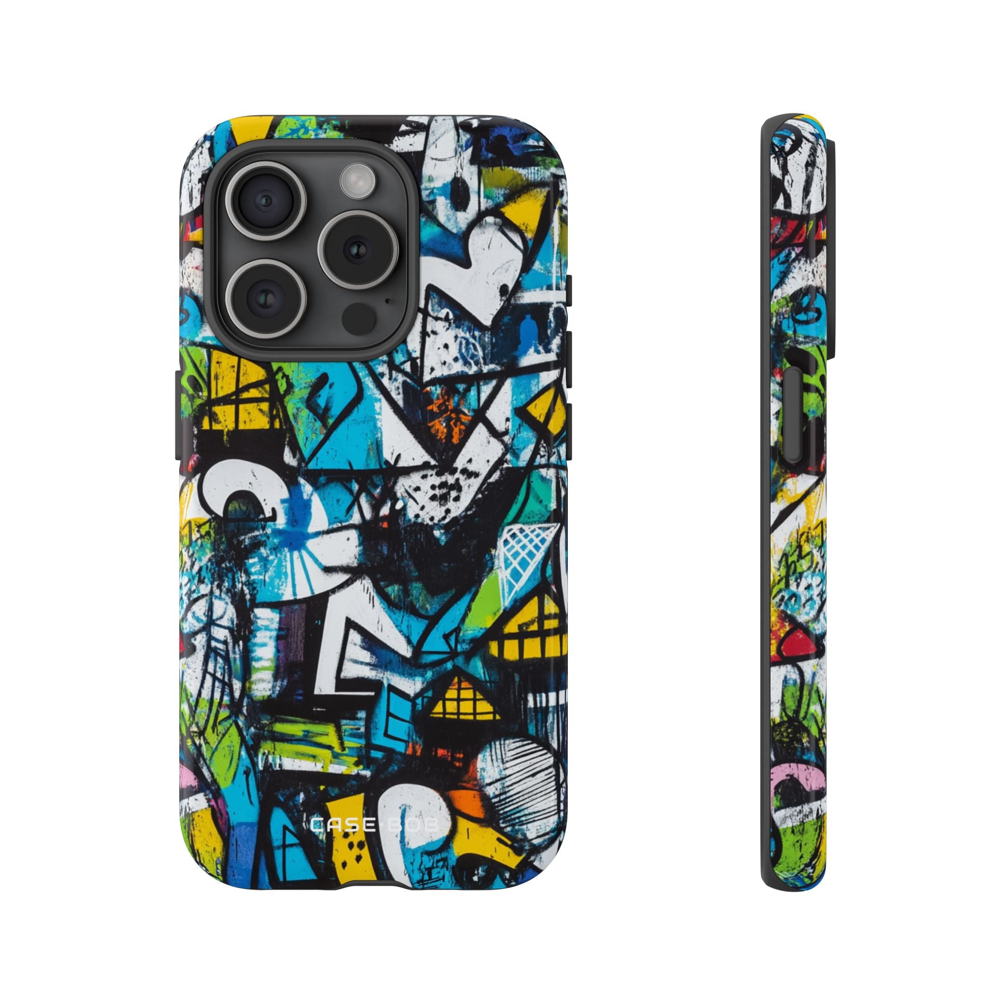 Weißes Ripple Drift iPhone 15 Pro Case - Tough