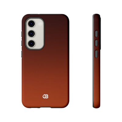 Orange Tough Phone Case for Samsung - Obsidian Ember Fade