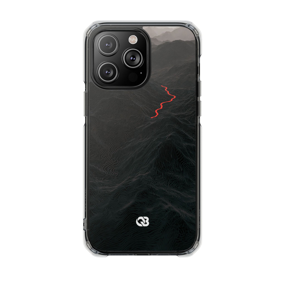 Crimson Ridge Pass · Clear Impact Magnetic Phone Case for iPhone ·  Black