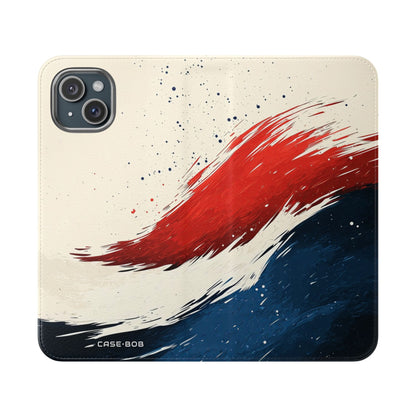 Crimson Sweep - iPhone 15 Plus Case - Wallet