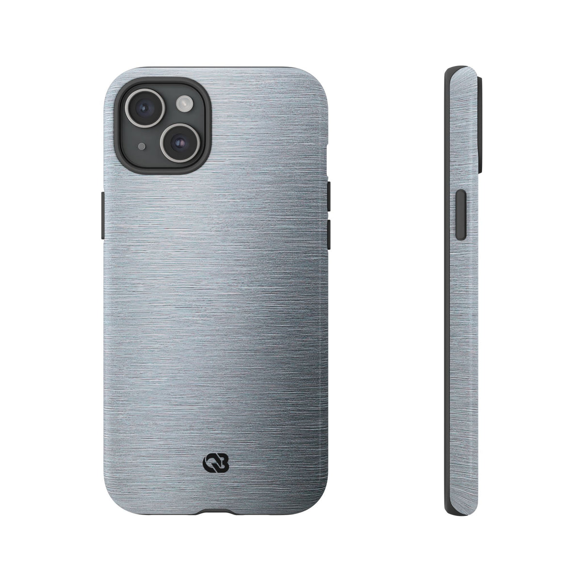 Brushed Aluminum · Tough Phone Case for iPhone · Silver