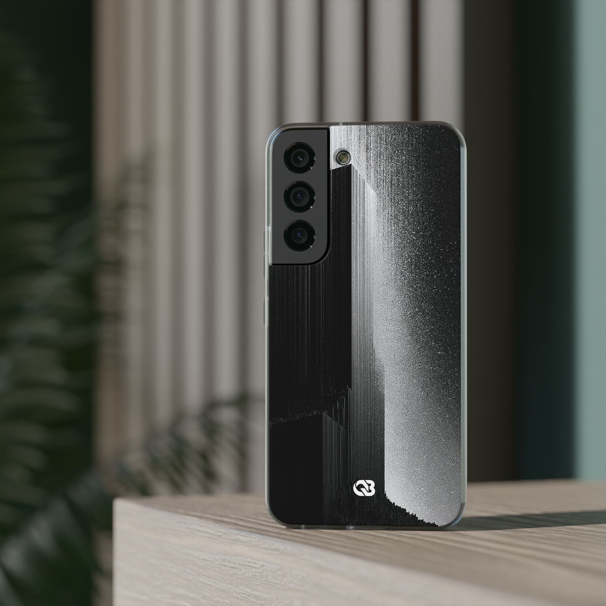 Black Lite Phone Case for Samsung - Brutalist Pixel Monolith