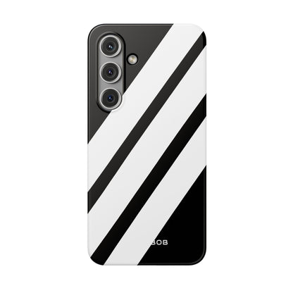 Diagonale Streifen Noir Samsung S24 Case - Soft