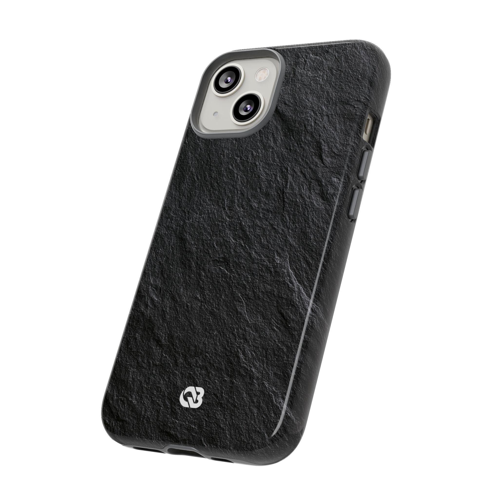 Black Tough Phone Case for iPhone - Raw Obsidian Slate