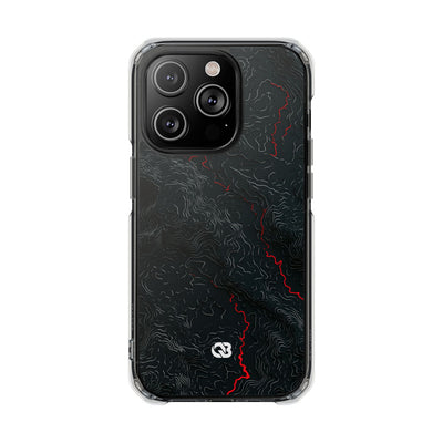 Crimson Rift · Clear Impact Magnetic Phone Case for iPhone ·  Black