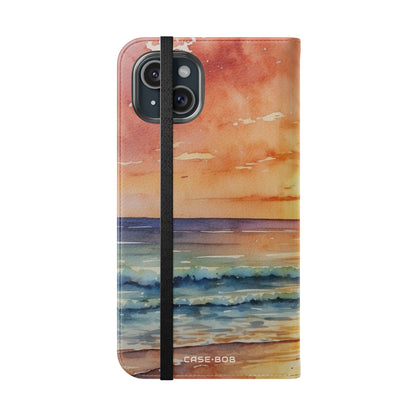 Golden Palm Sunset - iPhone 15 Plus Case - Wallet