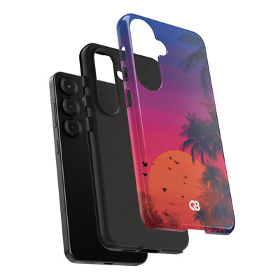 Neon Horizon Palms · Tough Coque de téléphone pour Samsung