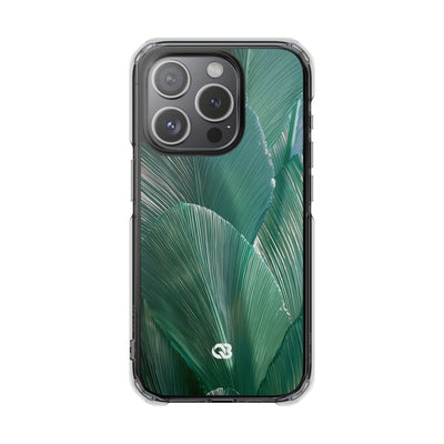 Translucent Fan Palm · Clear Impact Magnetic Phone Case for iPhone · Teal