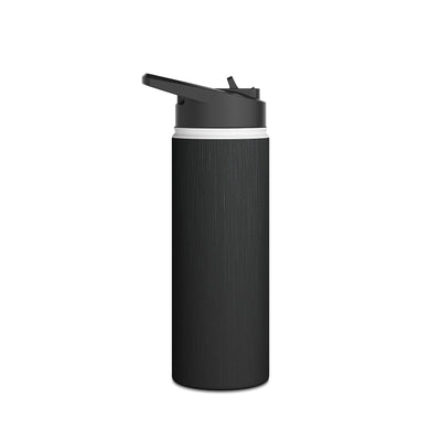 Obsidian Brushed Steel · Insulated Water Bottle · Black