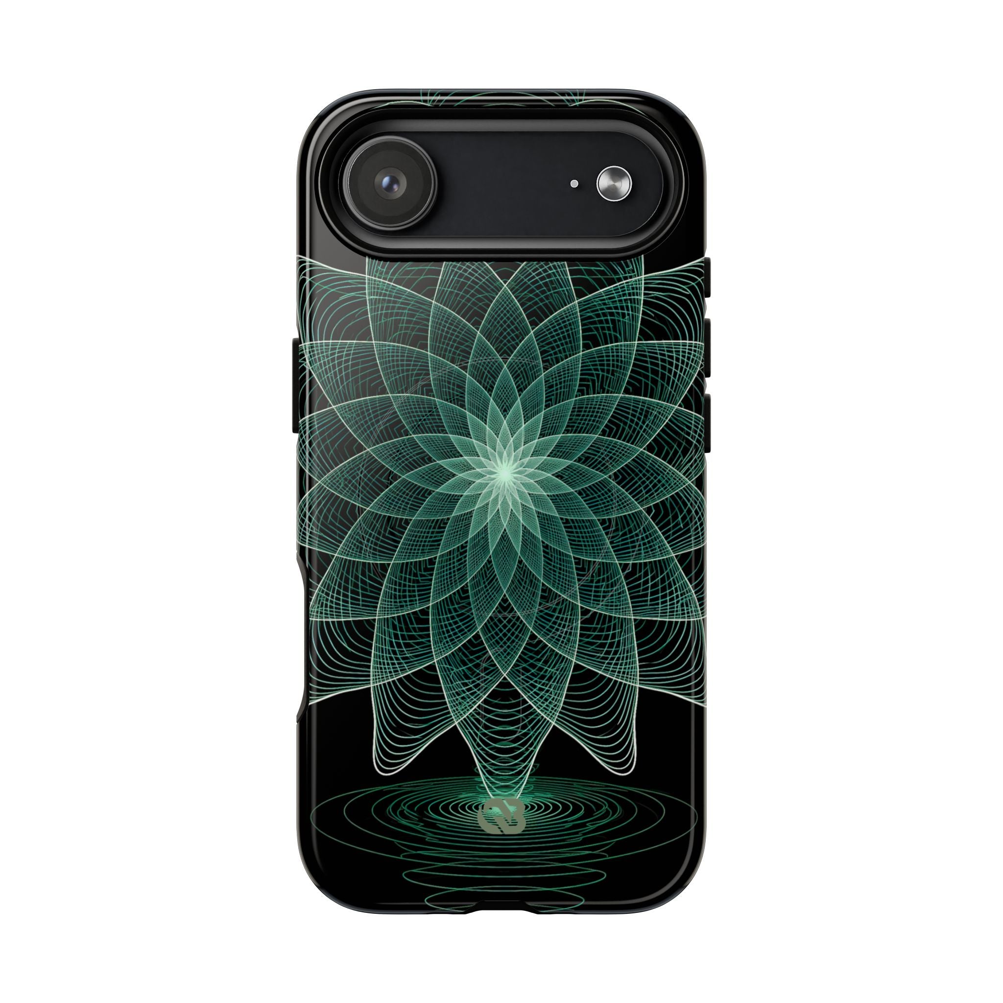 Green Tough 2.0 Magsafe Phone Case for iPhone - Cyan Signal Bloom