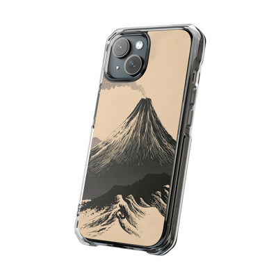 Beige Impact MagSafe Phone Case for iPhone - Obsidian Ink Summit