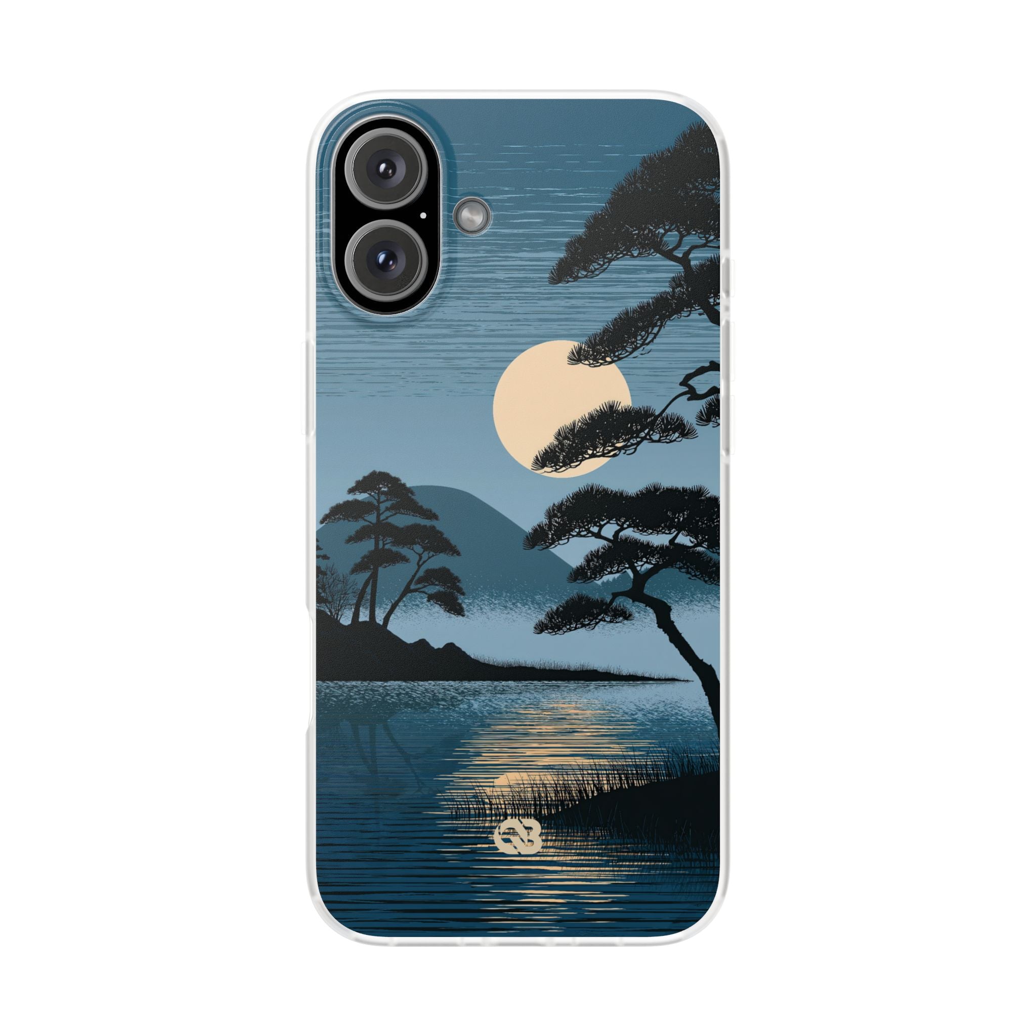 Blue Lite Phone Case for iPhone - Midnight Kyoto Pine