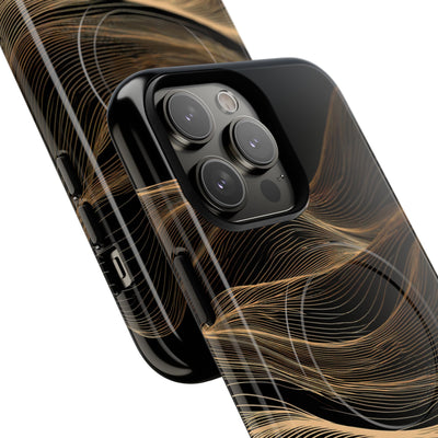 Black Tough 2.0 Magsafe Phone Case for iPhone - Copper Topo Ridge