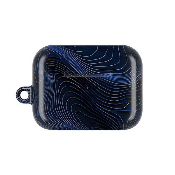 Midnight Topography · Hard Case for AirPods & AirPods Pro · Blue