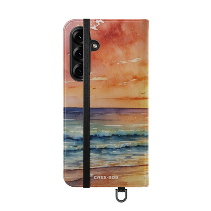 Golden Palm Sunset - Samsung S25+ Case - Wallet