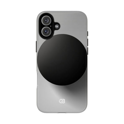 Grey Tough Phone Case for iPhone - Matte Onyx Sphere
