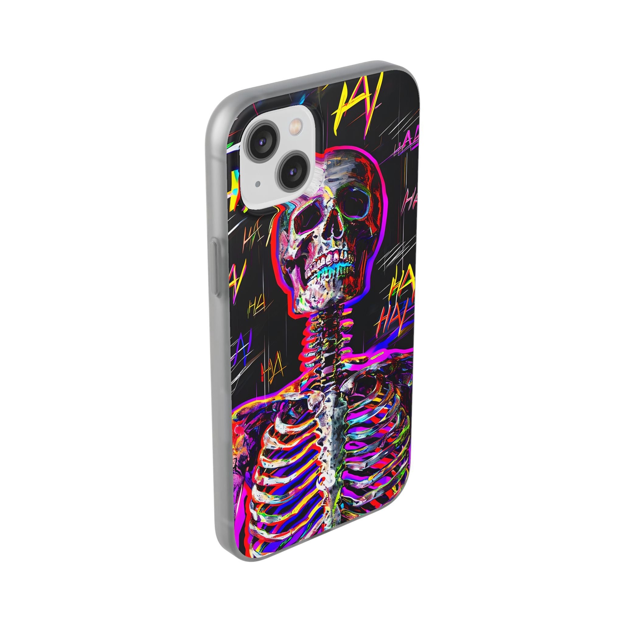 Neon Glitch Skeleton · Soft Handyhülle für iPhone