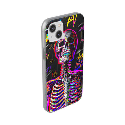 Neon Glitch Skeleton · Soft Handyhülle für iPhone