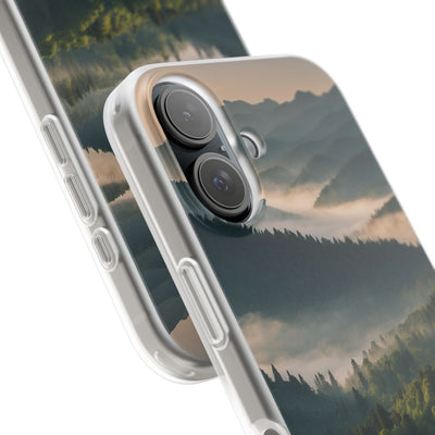 Foggy Mountain Ridge · Soft Phone Case for iPhone