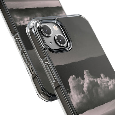 Crimson Horizon · Clear Impact Magnetic Phone Case for iPhone ·  Black