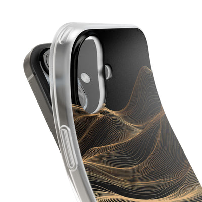 Black Lite Phone Case for iPhone - Copper Topo Ridge