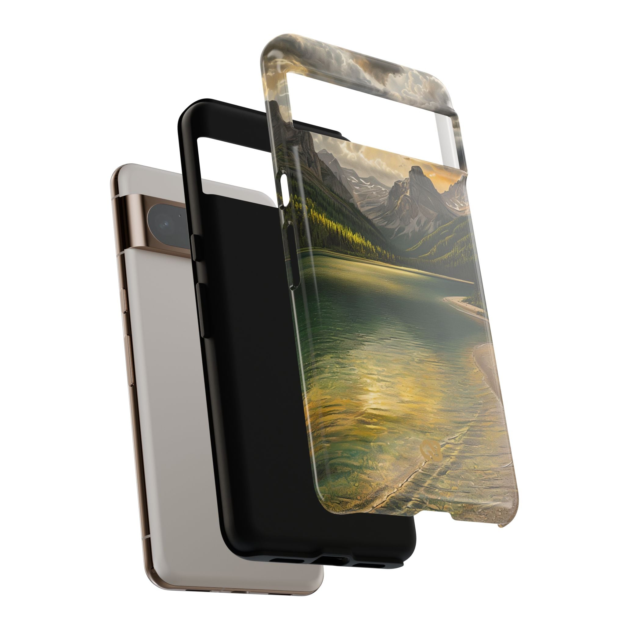 Gilded Mountain Lake · Tough Etui na telefon dla Google Pixel