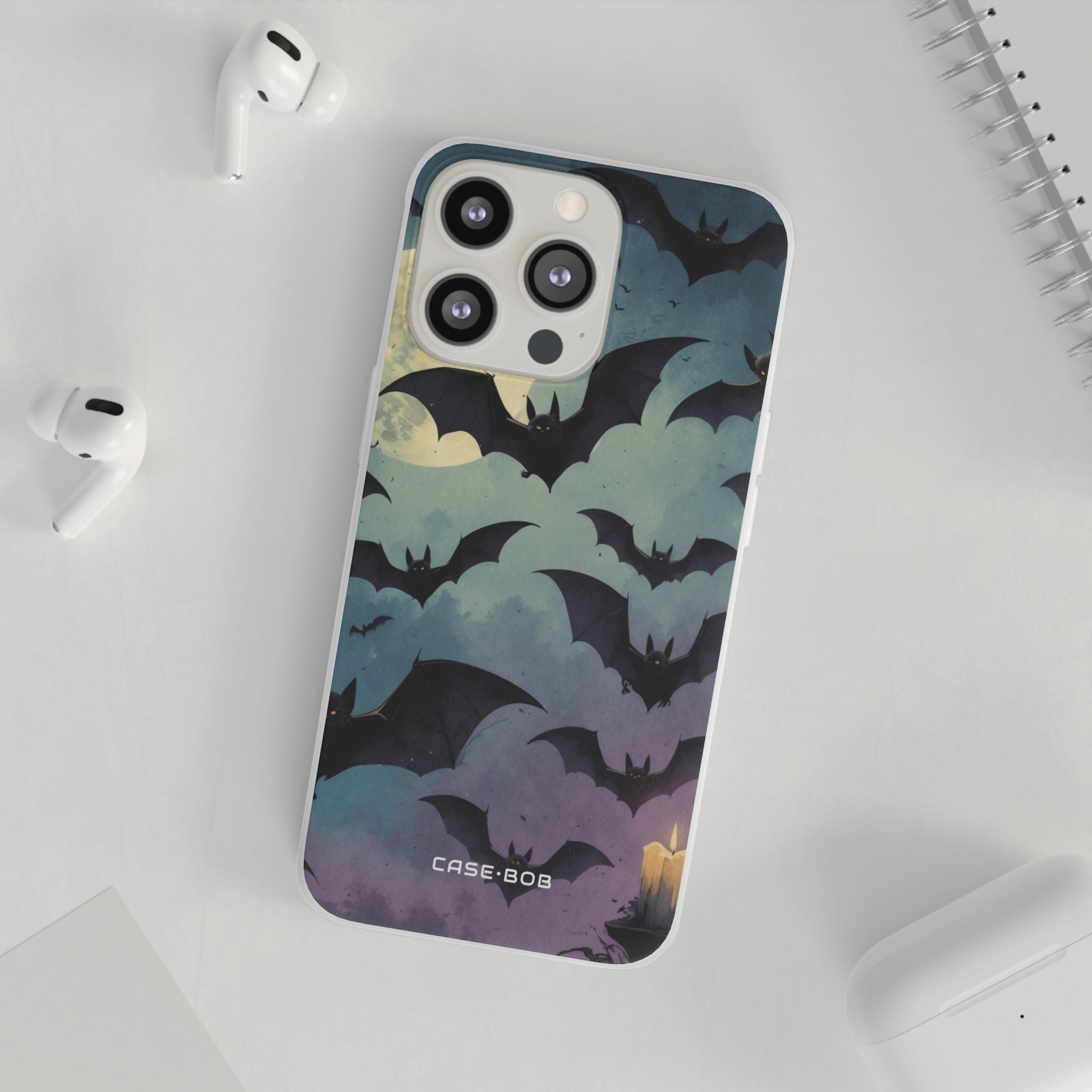 Glowing Bat Swarm iPhone 13 Pro - Soft