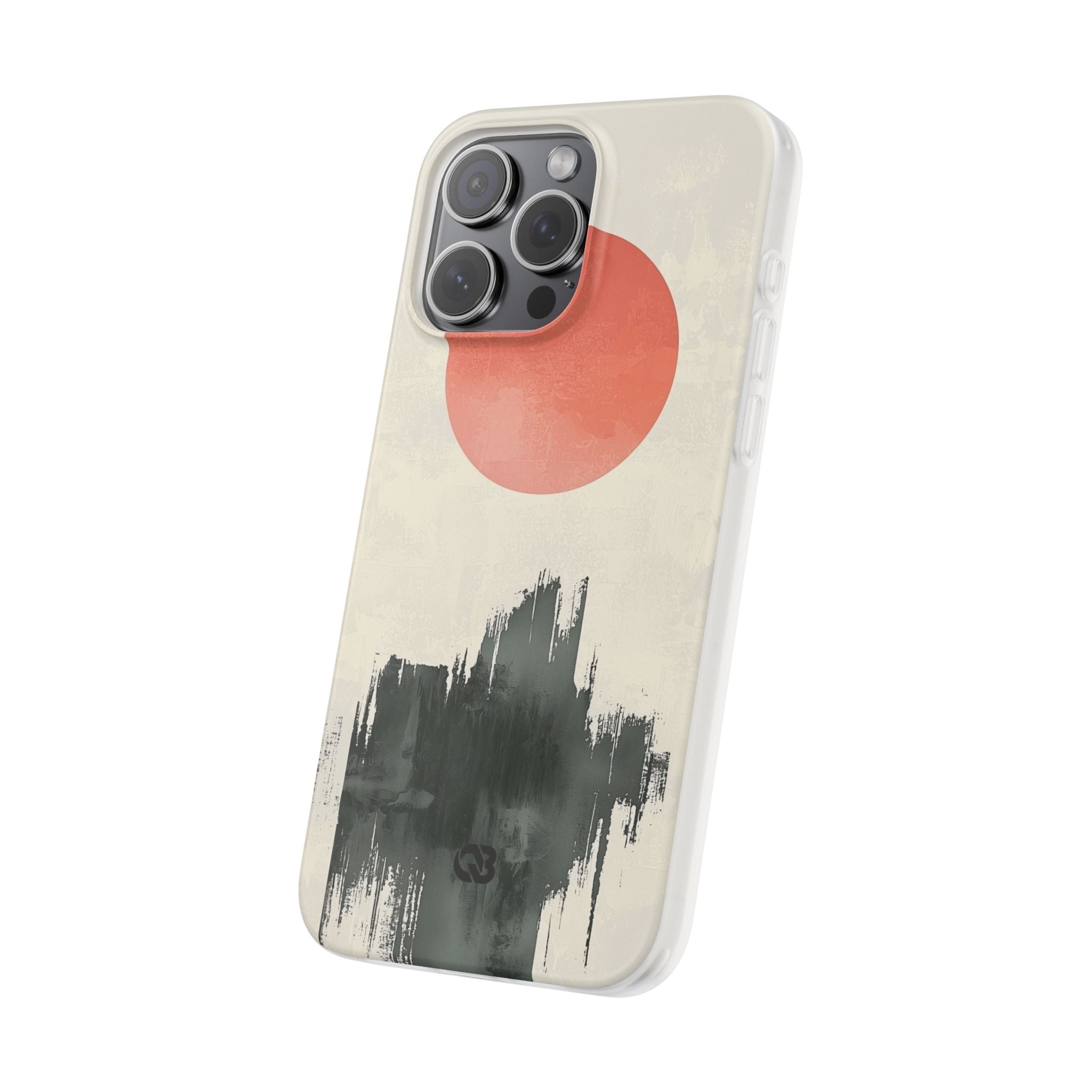 Crimson Sun Strokes · Soft Phone Case for iPhone