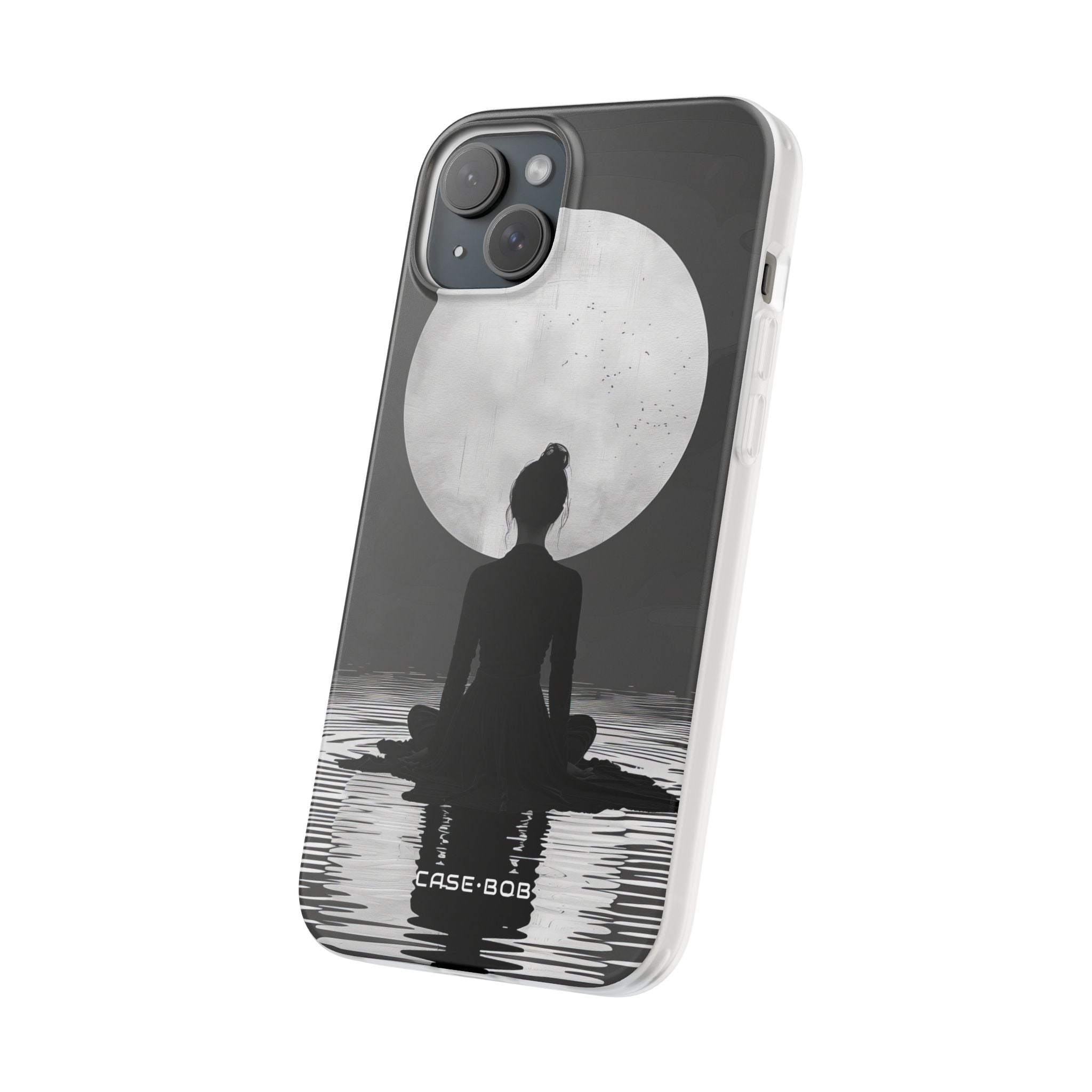 Silhouette Moonlight iPhone 15 Plus Cover - Blød