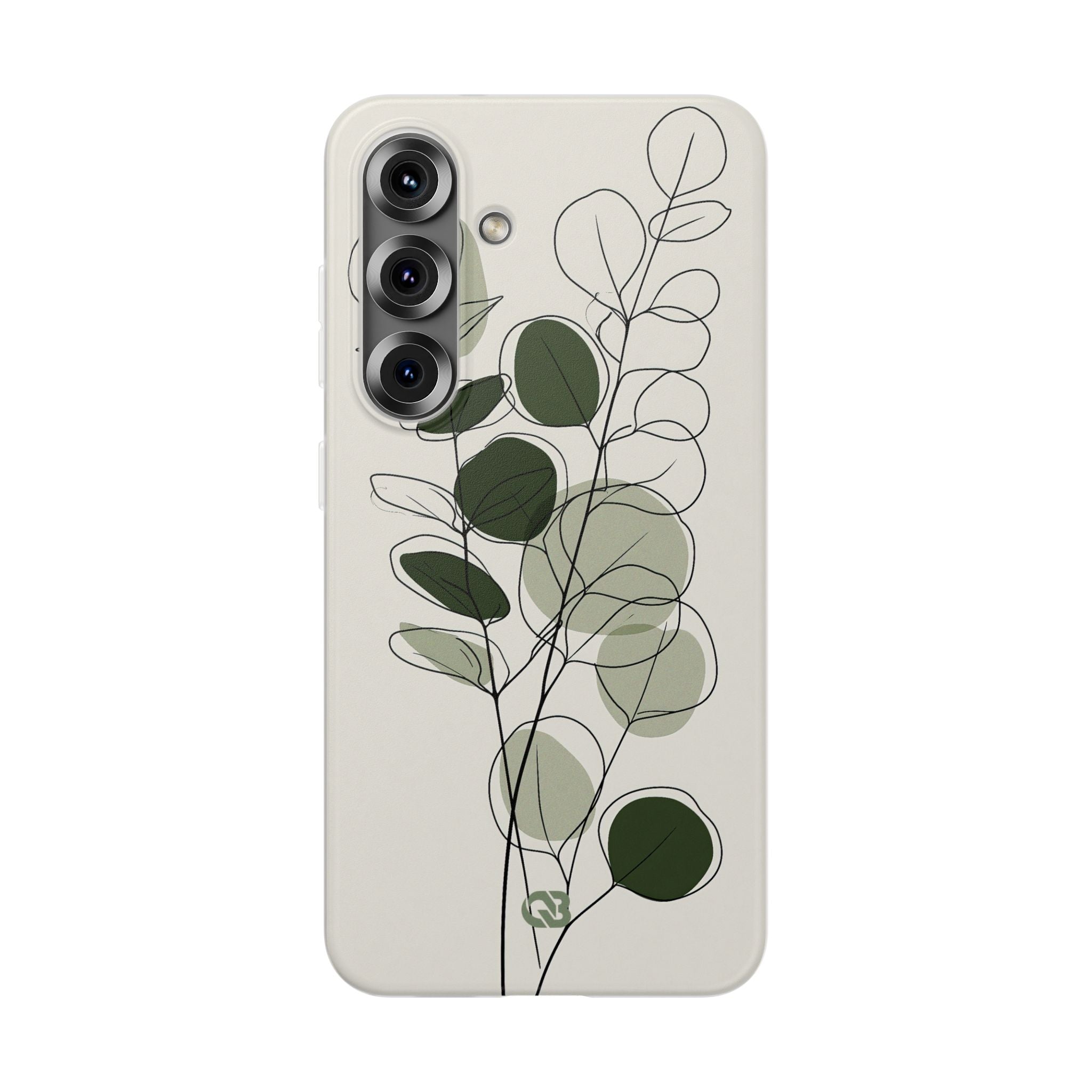 Green Lite Phone Case for Samsung - Muted Eucalyptus Sketch