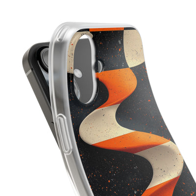Orange Grit Twist · Coque de téléphone Soft pour iPhone