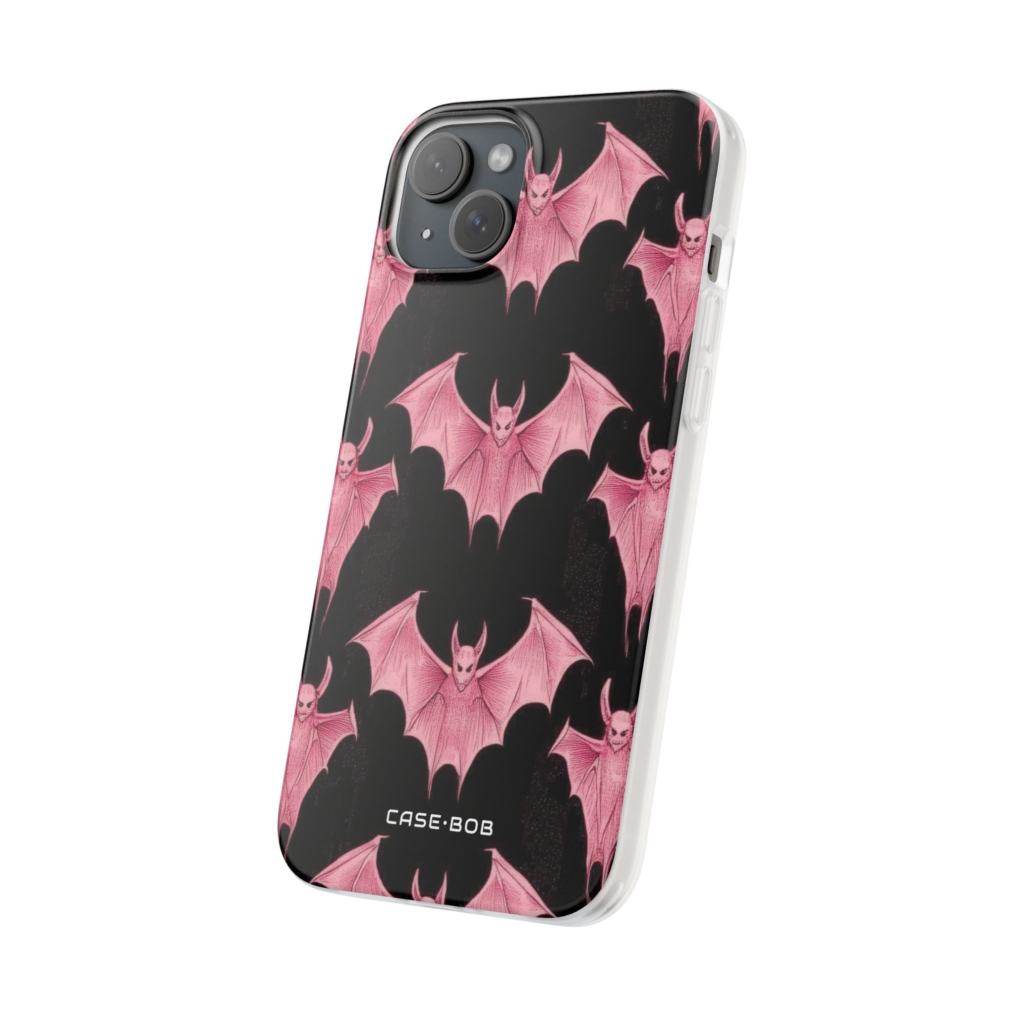 Pink Batwave iPhone 15 Plus Case - Soft