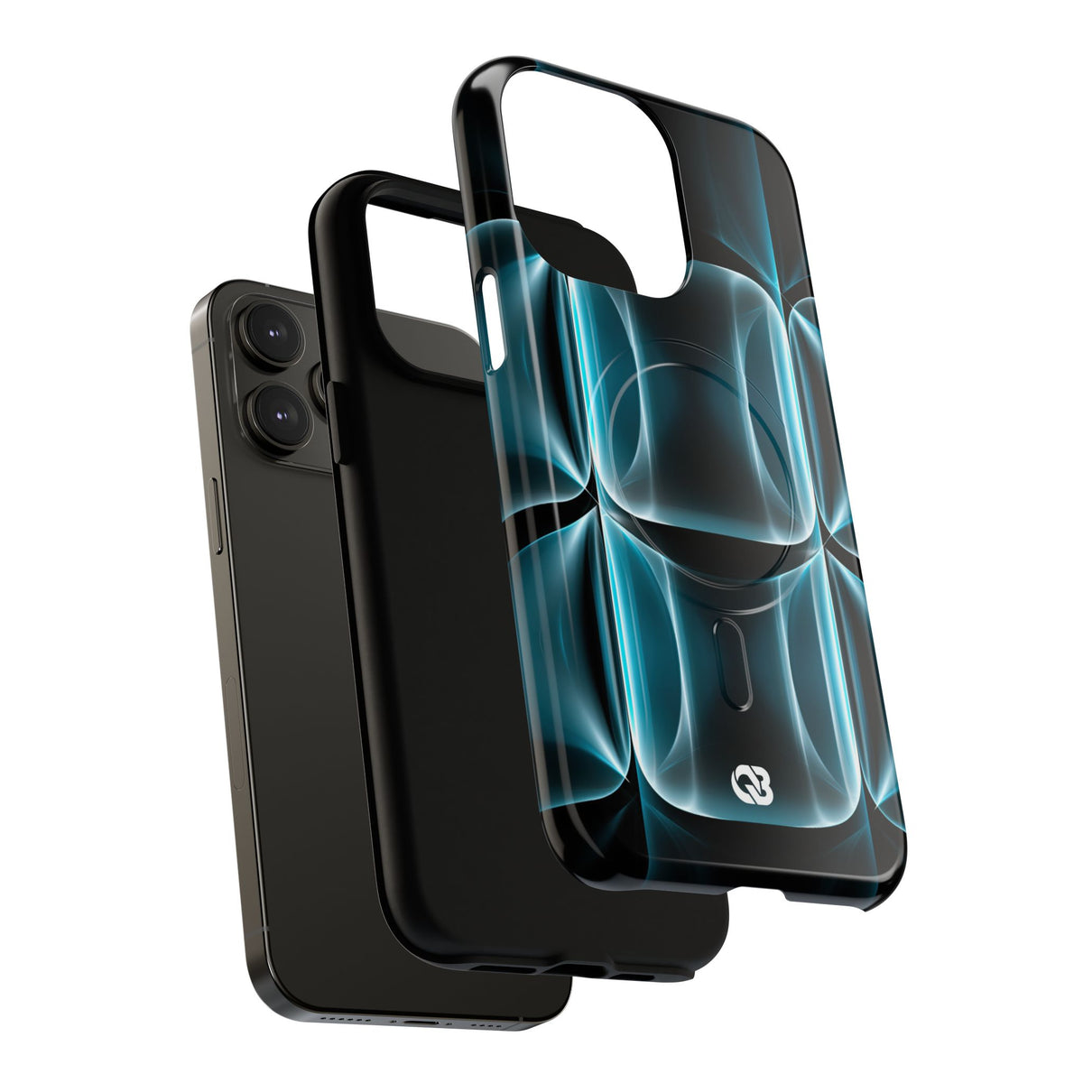 Translucent Cyber Grid · Tough 2.0 Magnetic Phone Case for iPhone · Teal