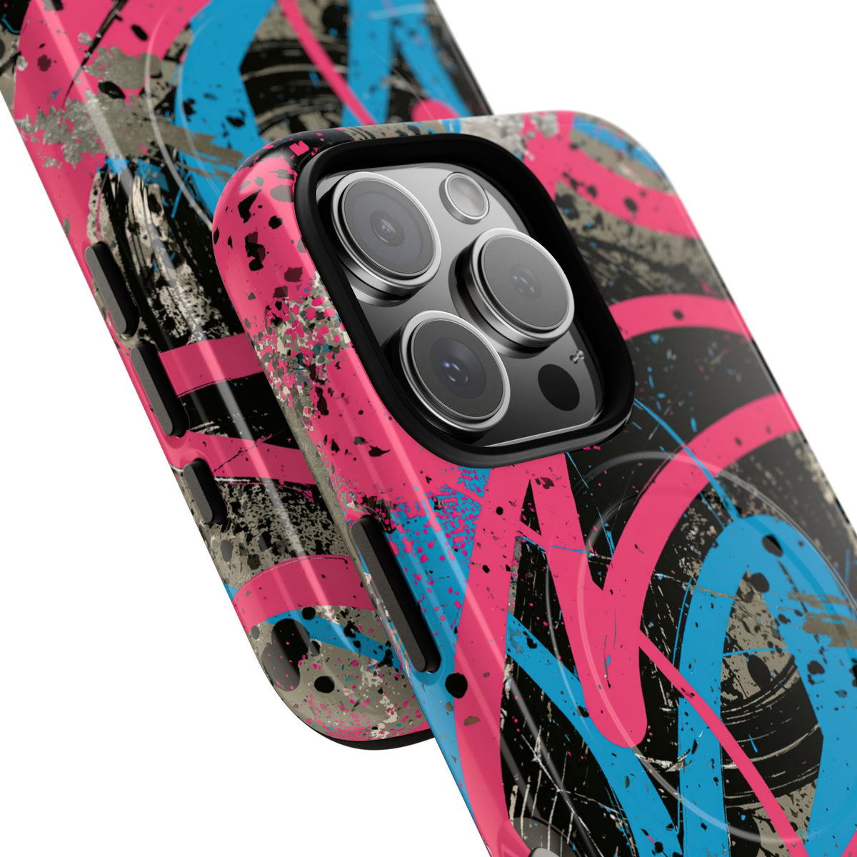 Cyber Splatter Flow · Tough 2.0 Magnetic Phone Case for iPhone · Pink