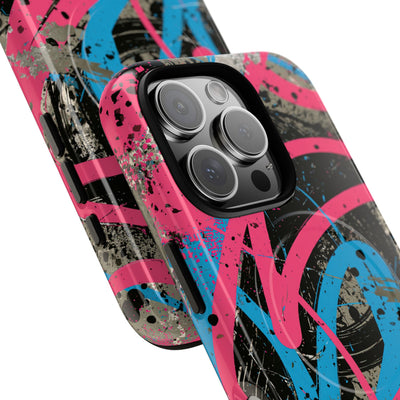 Cyber Splatter Flow · Tough 2.0 Magnetic Phone Case for iPhone · Pink