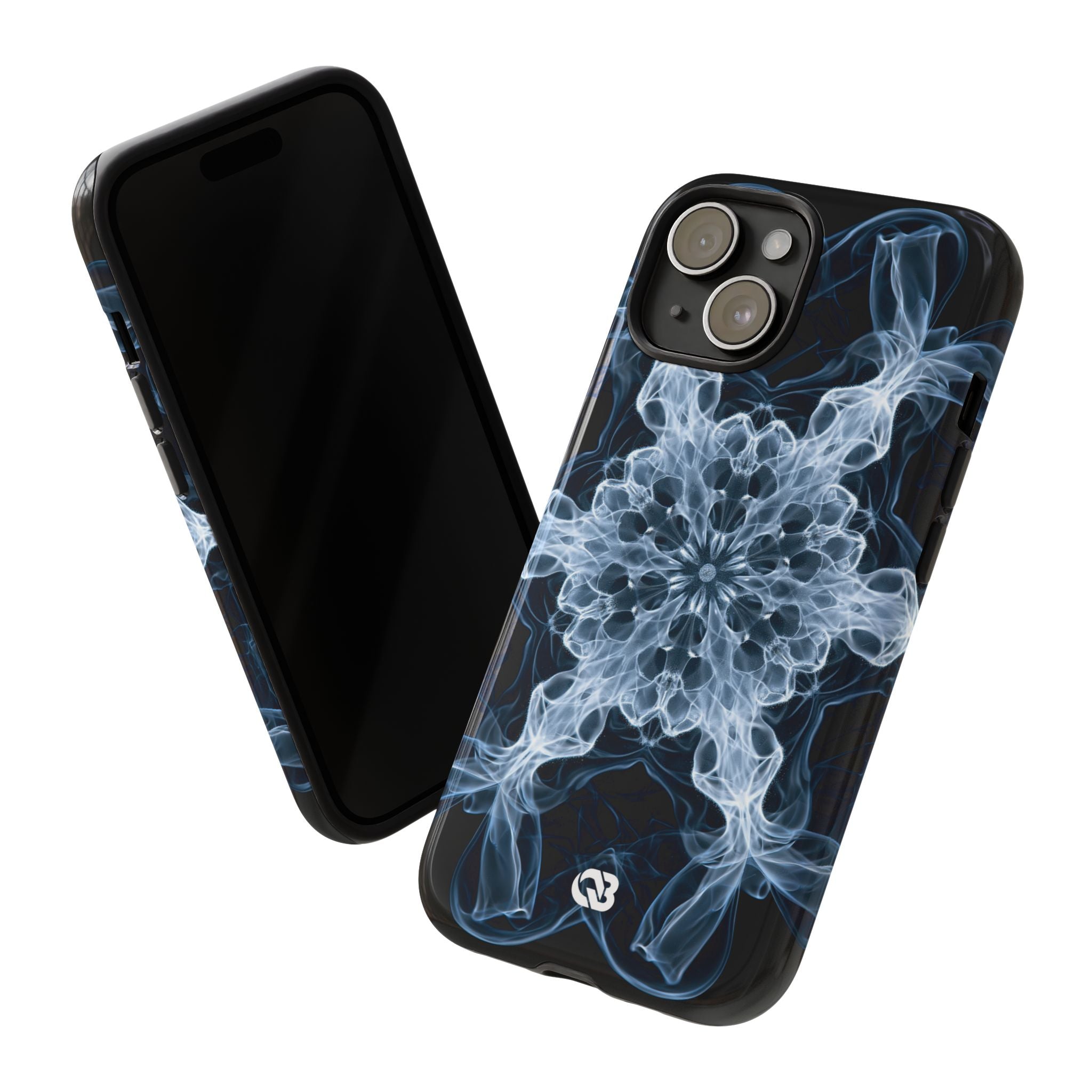 Blue Tough Phone Case for iPhone - Glacial Smoke Crown