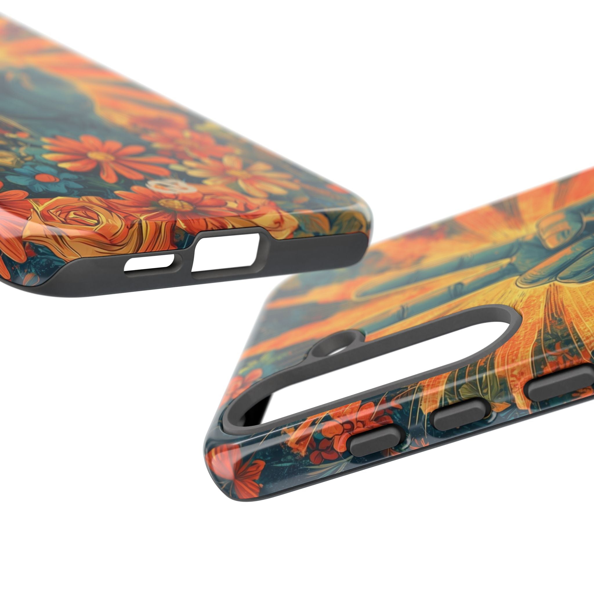 Fleur de paix radieuse · Coque de téléphone Tough pour Samsung