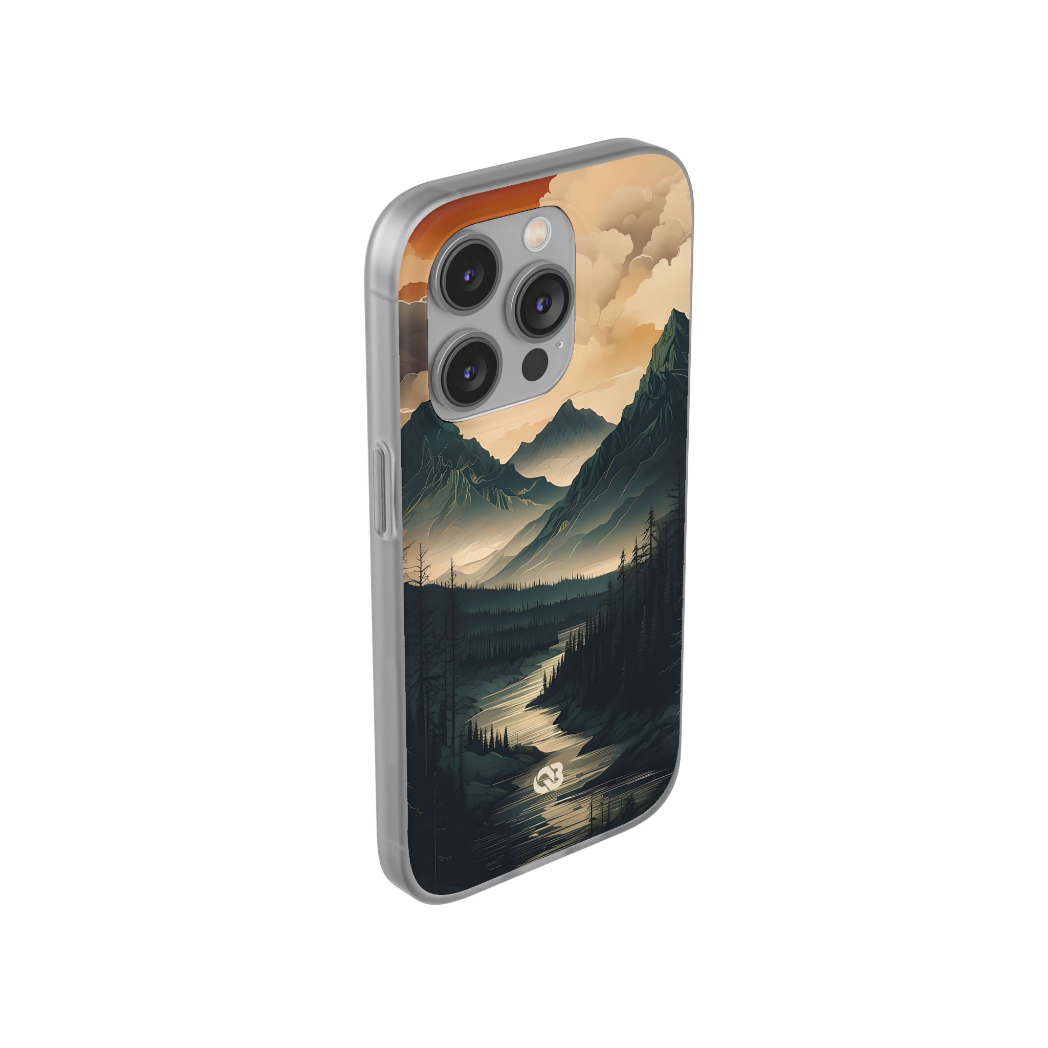 Summit River Dusk · Soft Phone Case for iPhone