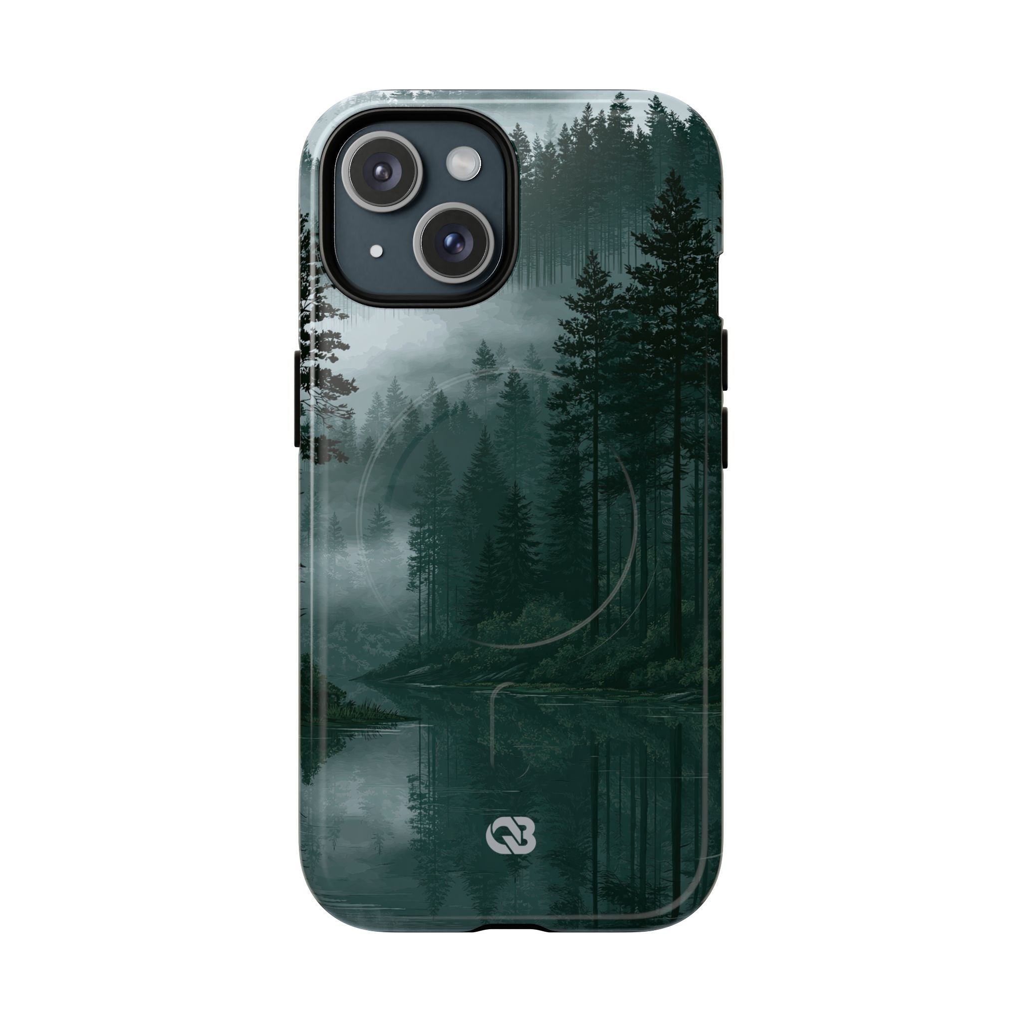 Green Tough 2.0 Magsafe Phone Case for iPhone - Misty Evergreen Mirror