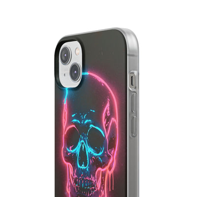 Neon Drip Skull · Lite Phone Case for iPhone ·  Black