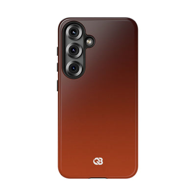 Orange Tough Phone Case for Samsung - Obsidian Ember Fade