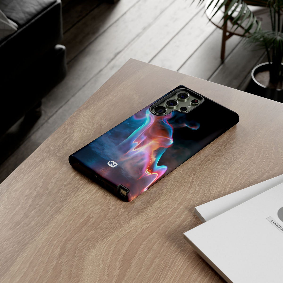 Neon Waveform · Tough Phone Case for Samsung · Black