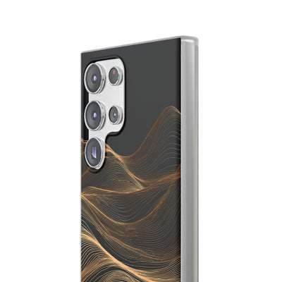Gilded Ridge Lines · Lite Phone Case for Samsung · Black