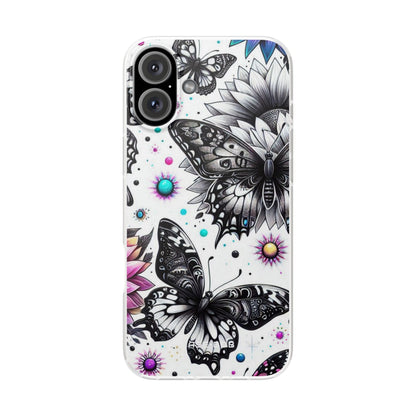 Butterfly Bloom iPhone 16 Plus Case - Soft