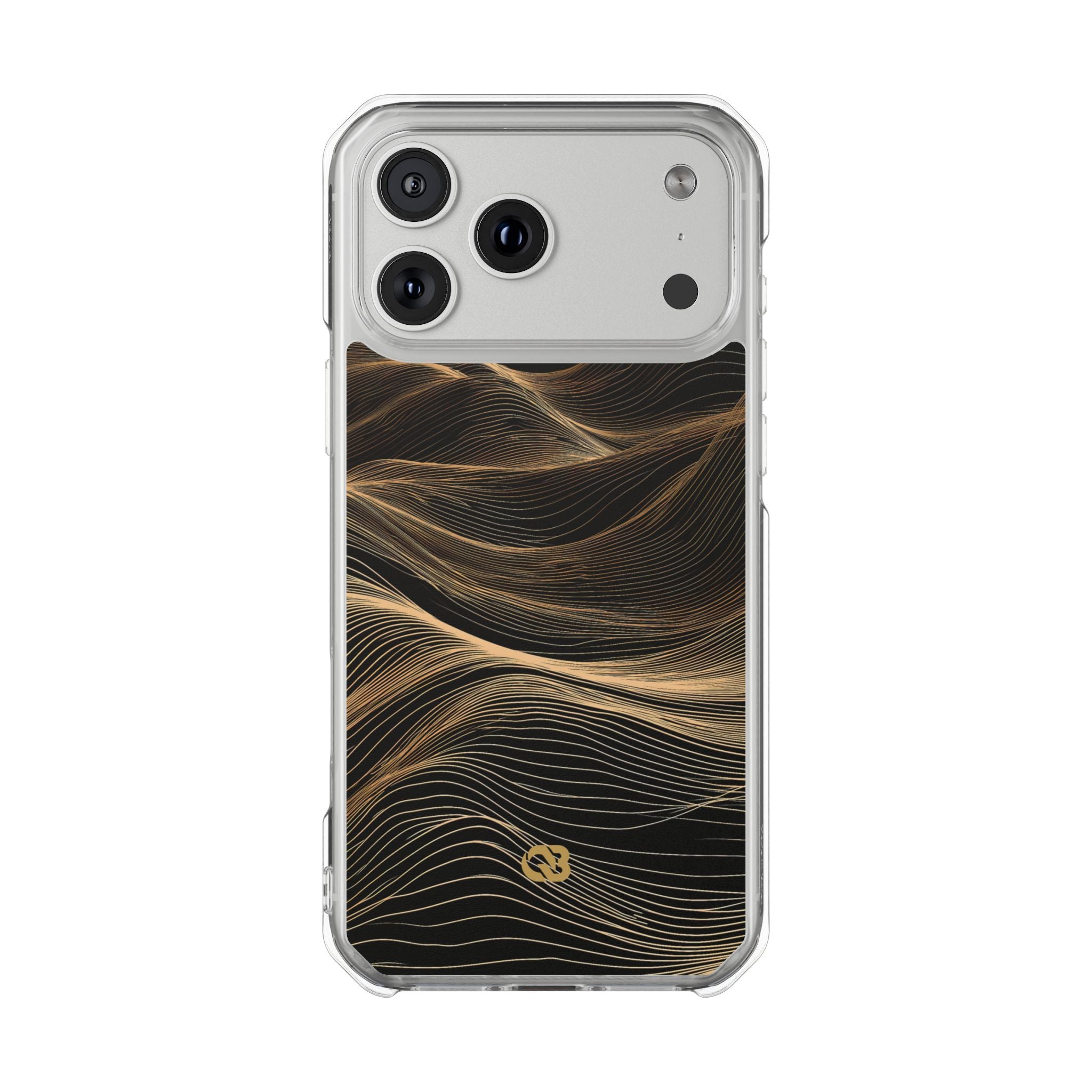 Black Impact MagSafe Phone Case for iPhone - Copper Topo Ridge