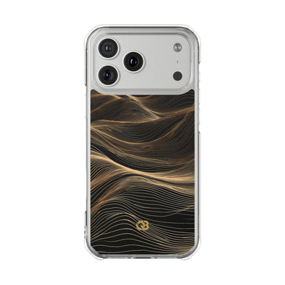 Black Impact MagSafe Phone Case for iPhone - Copper Topo Ridge