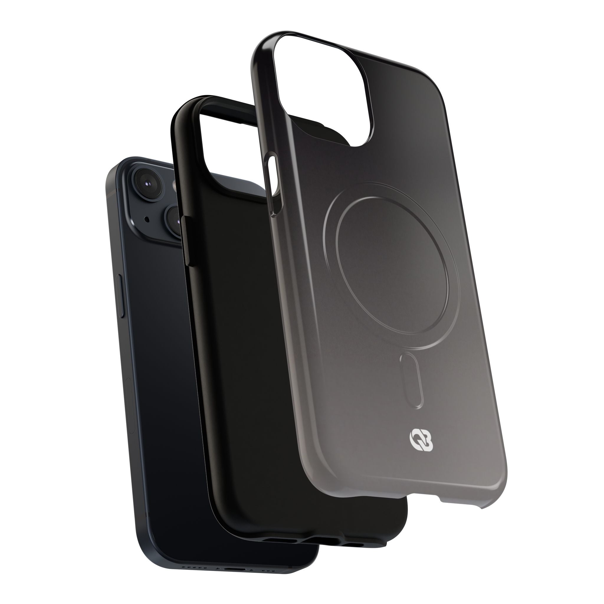 Grey Tough 2.0 Magsafe Phone Case for iPhone - Obsidian Ash Fade