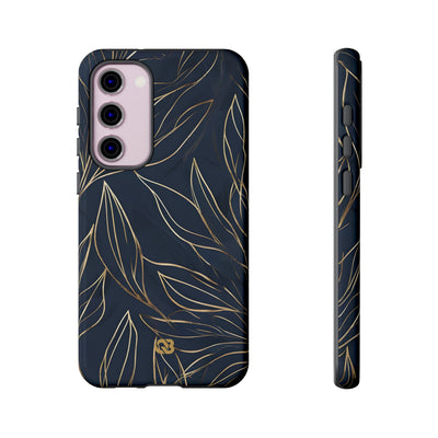 Gilded Navy Foliage · Tough Etui na telefon dla Samsung